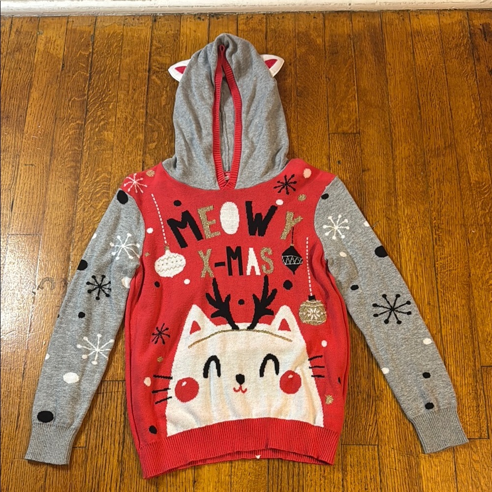 Festive Cat Christmas Hoodie